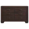 CoasterEveryday 300762KW-S5 Dorian - 5 Piece California King Bedroom Set - Dark Cocoa