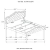 CoasterEssence 315871KW Bella - Upholstered California King Panel Bed - Gray