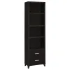 CoasterEssence 700882 Lewes - 4-Shelf Engineered Wood Media Tower - Cappuccino