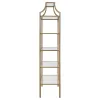 CoasterEssence 804393 Serena - 5-Shelf Glass Bookshelf - Gold