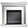 CoasterEssence 991047 Lorelai - Mirrored Freestanding Electric Fireplace - Silver