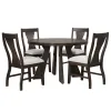 New Classic 40-4124-DR4C Chestnut Ridge - 5 Piece Dining Room Set (Round 47
