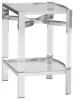 Ashley Furniture A4000334 Chaseton - Accent Table - Clear / Silver Finish