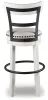 Ashley Furniture D546-530 Ashley Furniture D546-530 Valebeck - Tall UPH Swivel Barstool - White