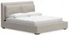 Ashley Furniture B974/31/36/76/78/92(2) Ashley Furniture B974/31/36/76/78/92(2) Cabalynn - 6 Pc. - Dresser, Mirror, King Upholstered Bed, 2 Nightstands - Light Brown