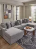 Ashley Furniture 92104S19 Ashley Furniture 92104S19 Modmax - 4-Piece Sectional With Laf And Raf Corner Chaises - Granite