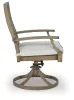 Ashley Furniture P701-602A Rainier Ranch - Swivel Chair With Cushion (Set of 2) - Brown / Beige