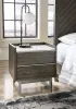 Ashley Furniture B786-92 Arkenton - Two Drawer Night Stand - Grayish Brown / White