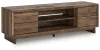 Ashley Furniture W3367-68 Zadilyn - XL TV Stand With Fireplace Option - Brown