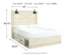 Ashley Furniture B192/31/36/57/54/160/B100-13 Ashley Furniture B192/31/36/57/54/160/B100-13 Cambeck - 6 Pc. - Dresser, Mirror, Queen Panel Bed with Side Storage Drawers - Whitewash