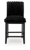 Ashley Furniture PCD571-124 Mervannie - Upholstered Barstool (Set of 2) - Black