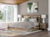 Ashley Furniture PCB3367B14 Chirason - King Panel Bed With Storage - Brown