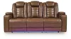 Ashley Furniture PCU1420015 Gruaro - Power Reclining Sofa With Adjustable Headrest - Amber