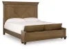Ashley Furniture PCB782B9 Ashley Furniture PCB782B9 Karallin - California King Panel Storage Bed - Medium Brown
