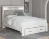 Ashley Furniture B2640B17 Altyra - Queen Panel Bed With Footboard Storage - White
