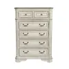Liberty Furniture 244-BR-CKUSLDMCN Liberty Furniture 244-BR-CKUSLDMCN Magnolia Manor - 5 Piece Bedroom Set (California King Upholstered Sleigh Bed, Dresser & Mirror, Chest, Nightstand) - Antique White