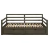 CoasterEssence 305706 Sorrento - 2-Drawer Twin Long Daybed With Extension Trundle - Gray