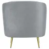 CoasterEssence 506866 Sophia - Upholstered Channel Tufted Barrel Accent Chair - Gray