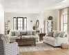 CoasterElevations 511094-S3 Glenn - 3 Piece Upholstered Sofa Set - Light Gray And Gray