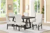 New Classic 40-4125-DW6C New Classic 40-4125-DW6C High Line - Dining Table & 6 Chairs - White