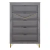 New Classic B1826-070 Symmetry - 5 Drawer Chest - Charcoal