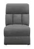 CoasterEssence 609540AC Bahrain - Upholstered Armless Chair - Charcoal