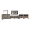 New Classic 00-B3412-35N New Classic 00-B3412-35N Harrisburg - 5/0 Queen 5 Piece Bedroom Set (Bed, Dresser, Mirror, 2 Nightstands) - Walnut