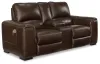 Ashley Furniture U2550218 Alessandro - PWR REC Loveseat/Con/Adj HDRST - Walnut