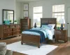 Ashley Furniture B685/31/36/52/53/86/92(2) Ashley Furniture B685/31/36/52/53/86/92(2) Danabrin - 7 Pc. - Dresser, Mirror, Twin Panel Bed, 2 Nightstands - Brown