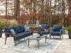 Ashley Furniture P275-081 Gali - Sofa / Chairs / Table Set (Set of 4) - Gray / Blue