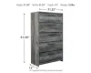 Ashley Furniture B221/46/57/54S/95/B100-13 Ashley Furniture B221/46/57/54S/95/B100-13 Baystorm - 5 Pc. - Chest, Queen Panel Bed with 2 Storage Drawers - Gray