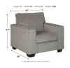 Ashley Furniture 87214/38/35/20/14 Ashley Furniture 87214/38/35/20/14 Altari - 4 Pc. - Sofa, Loveseat, Chair, Ottoman - Alloy