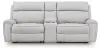 Ashley Furniture PC98802S3 Social Pointe - 3-Piece Power Reclining Sectional With Storage Console - Pearl / Ash