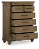 Ashley Furniture PCB782-46 Karallin - Seven Drawer Chest - Medium Brown