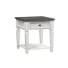 Liberty Furniture 417-OT-3PCS Allyson Park - 3 Piece Table Set - Wirebrushed White / Charcoal