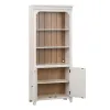 Liberty Furniture 652-HO201 Farmhouse Reimagined - Bookcase - Antique White / Chestnut Tops