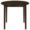 CoasterEveryday 130005 Bucknell - 3 Piece Round Drop Leaf Dining Table Set - Cappuccino