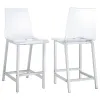 CoasterEssence 100265 Juelia - Counter Chair (Set of 2) - Chrome And Clear Acrylic