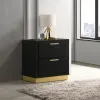 Coaster Fine Furniture 224782 Caraway - 2-Drawer Nightstand - Black
