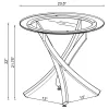 CoasterEveryday 707888-S2 Brooke - 2 Piece Round Glass Top Coffee Table Set - Brass