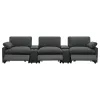 Coaster Fine Furniture 609531PT Collins - 5 Piece Power Reclining Home Theater Seating - Dark Gray