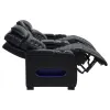 Coaster Fine Furniture 603252PP Zuma - Faux Leather Dual Power Reclining LED Loveseat - Black