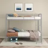 Coaster Fine Furniture 460334SVR Carson - Metal Twin Over Twin Bunk Bed - Glossy Silver