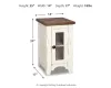 Ashley Furniture T459-7 Wystfield - Chair Side End Table - White / Brown