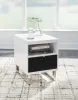 Ashley Furniture T756-7 Gardoni - Chair Side End Table - White / Black