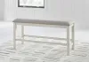 Ashley Furniture D642-09 Robbinsdale - Dbl Counter Height Upholstered Dining Bench - Antique White