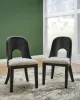 Ashley Furniture D821-01 Rowanbeck - Dining Upholstered Side Chair (Set of 2) - Gray / Black