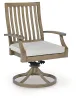 Ashley Furniture P701-602A Rainier Ranch - Swivel Chair With Cushion (Set of 2) - Brown / Beige