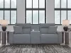 Ashley Furniture 65906S3 Ashley Furniture 65906S3 Modmax II - 3-Piece Power Reclining Sectional With Console - Salt And Pepper