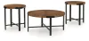 Ashley Furniture T483-13 Crosstrail - Occasional Table Set (Set of 3) - Brown